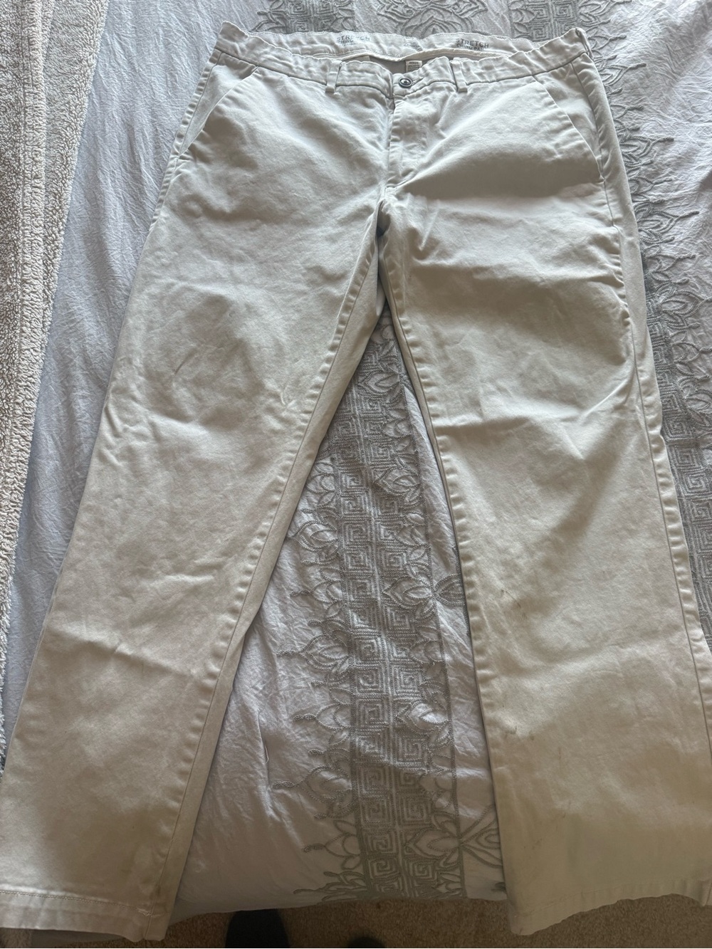 St. John's Bay Men's Khaki Chino Pants in Light Tan